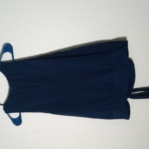 Trina Turk Navy Sleeveless Blouse, Cottage Core, Professional, Office, Picnic - Picture 3 of 10